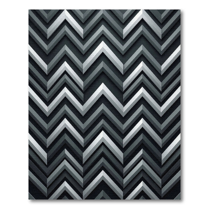 Gray Chevron Zigzag Rug