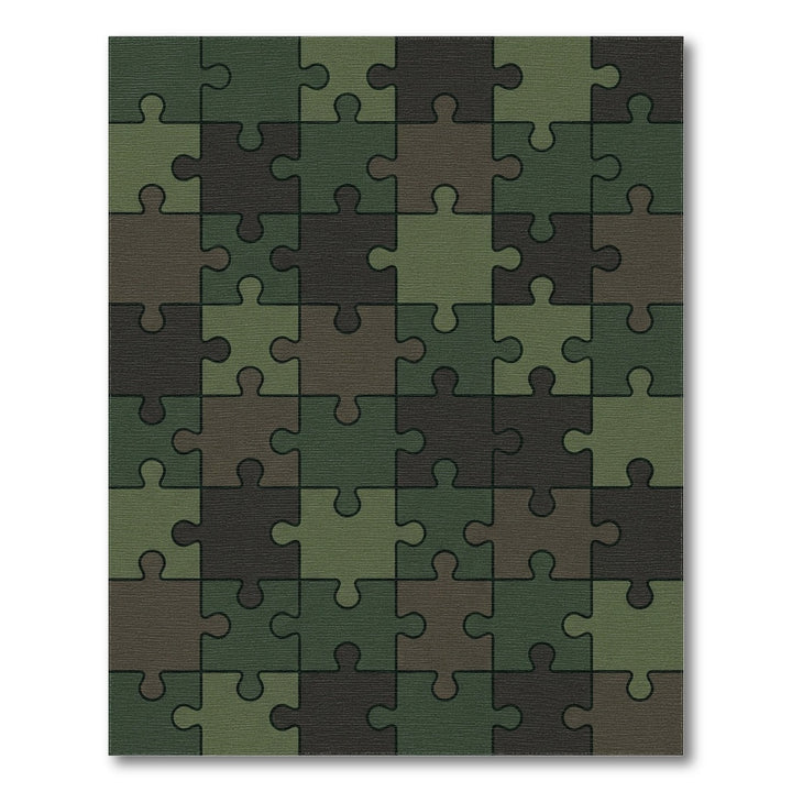 Camouflage Jigsaw Puzzle Art Rug