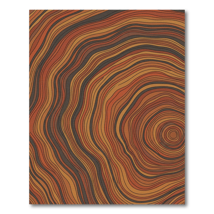 Earthy Tone Concentric Circles Rug