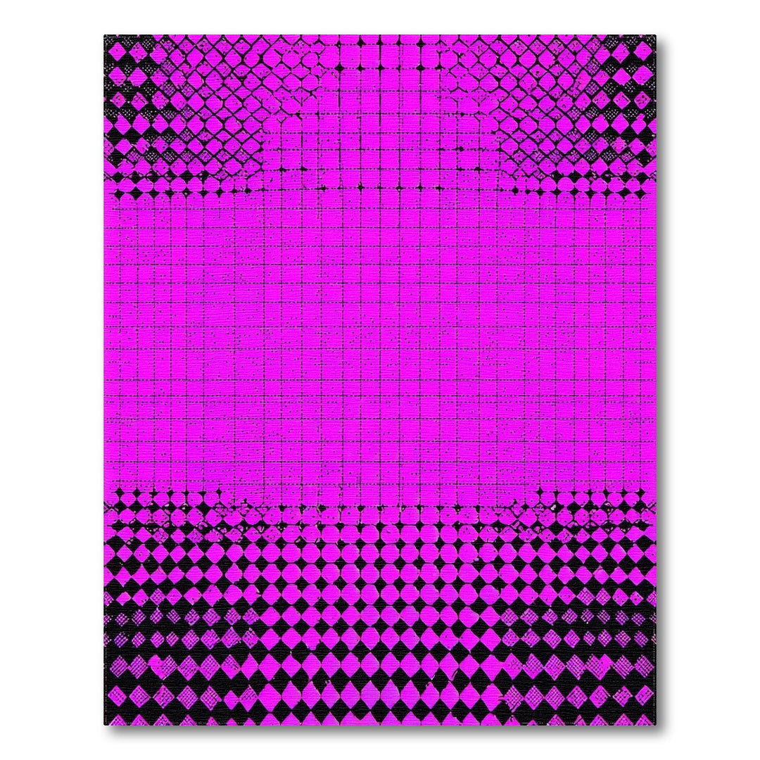 Bold Pink Geometric Washable Area Rug