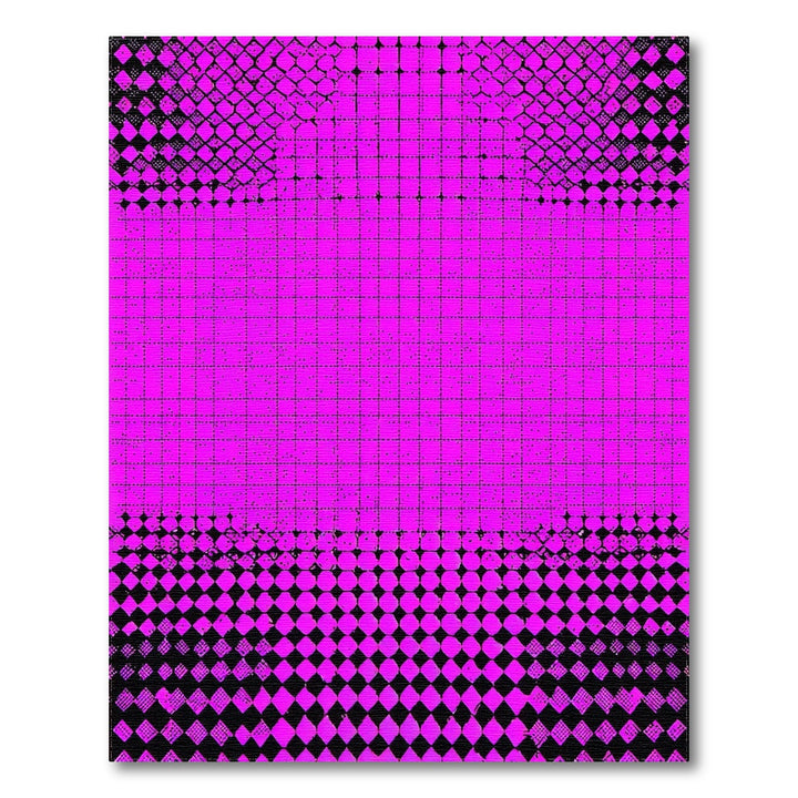 Bold Pink Geometric Washable Area Rug
