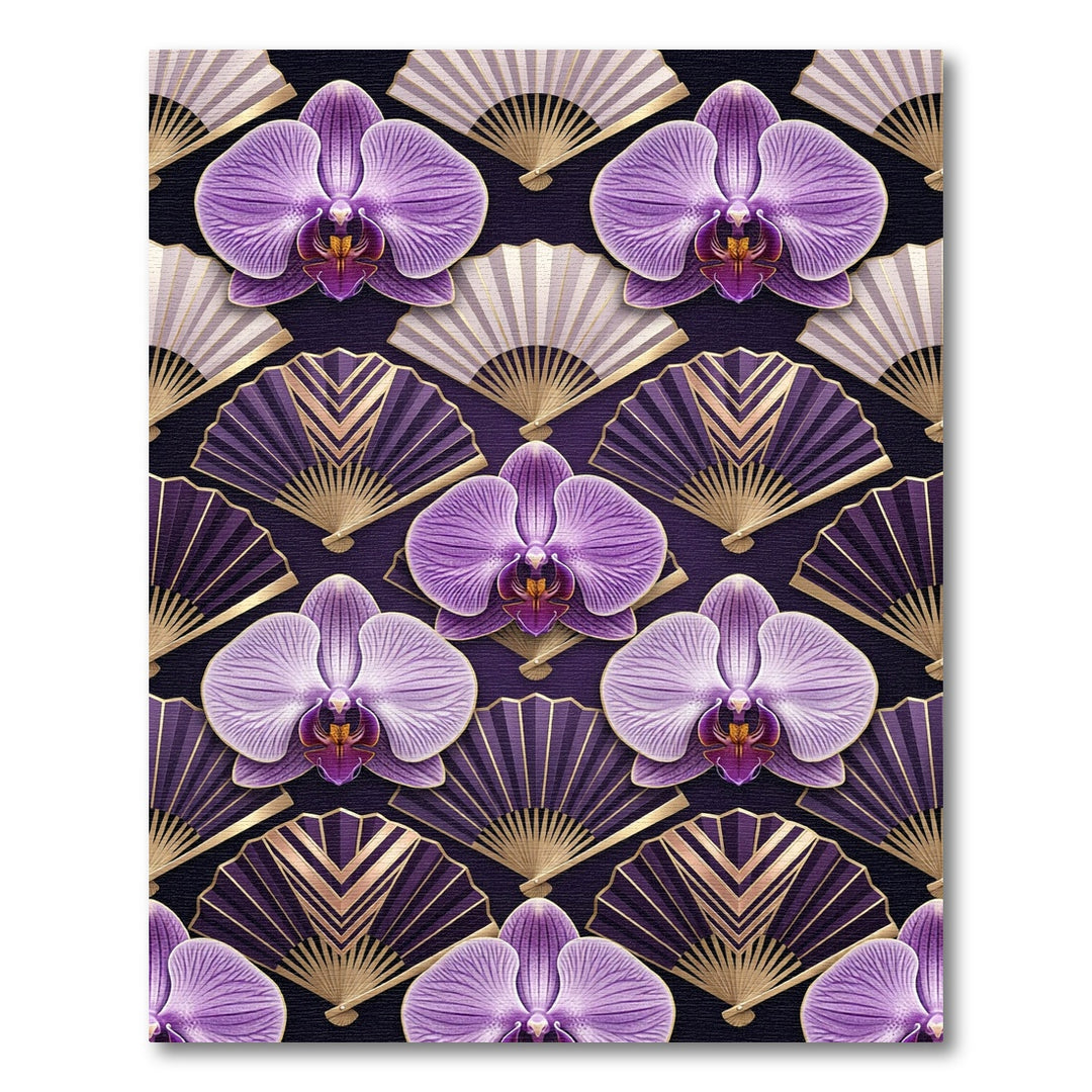 Purple Orchid Fan Collection Rug