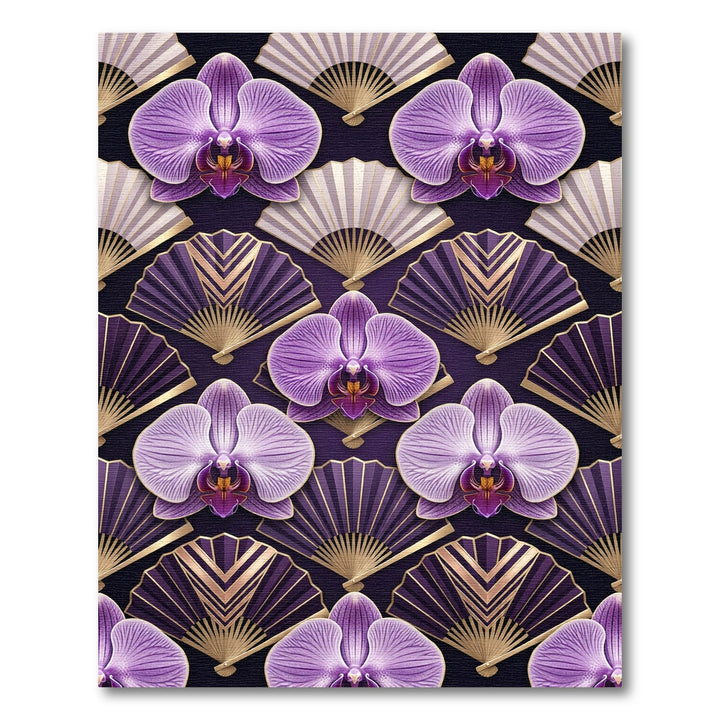 Purple Orchid Fan Collection Rug