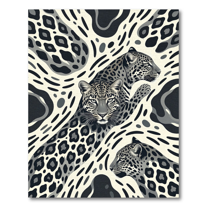 Bold Black Leopard Skin Rug