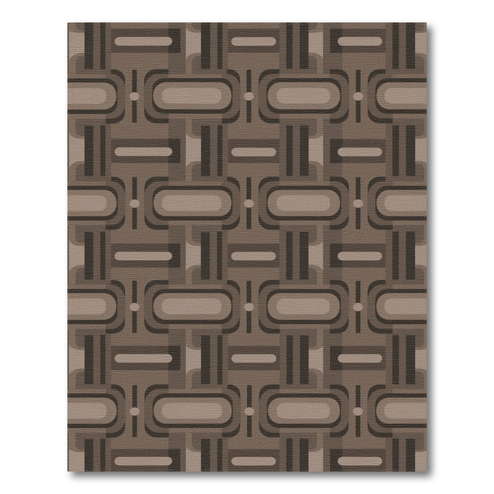 Modern Geometric Brown Area Rug
