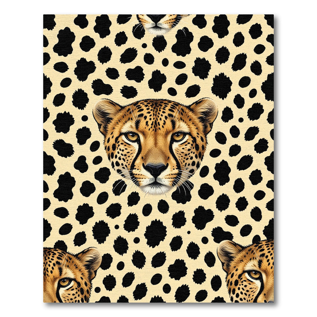 Cheetah Spots Face Medallion Rug