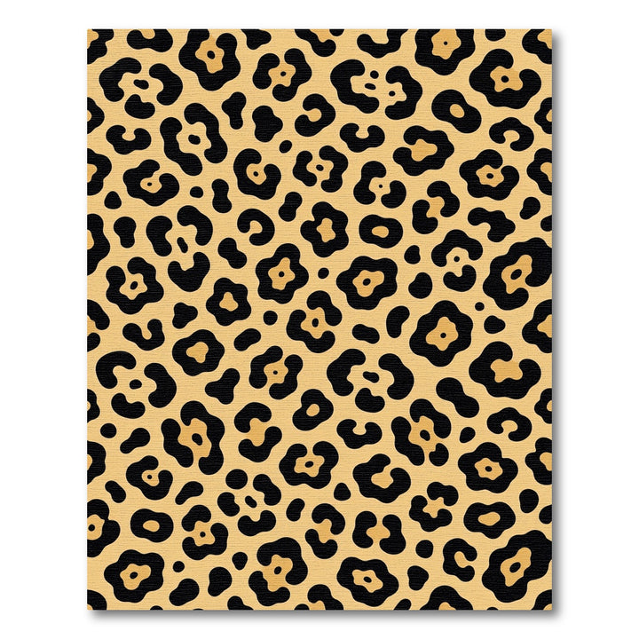 Classic Black Gold Leopard Spot Rug