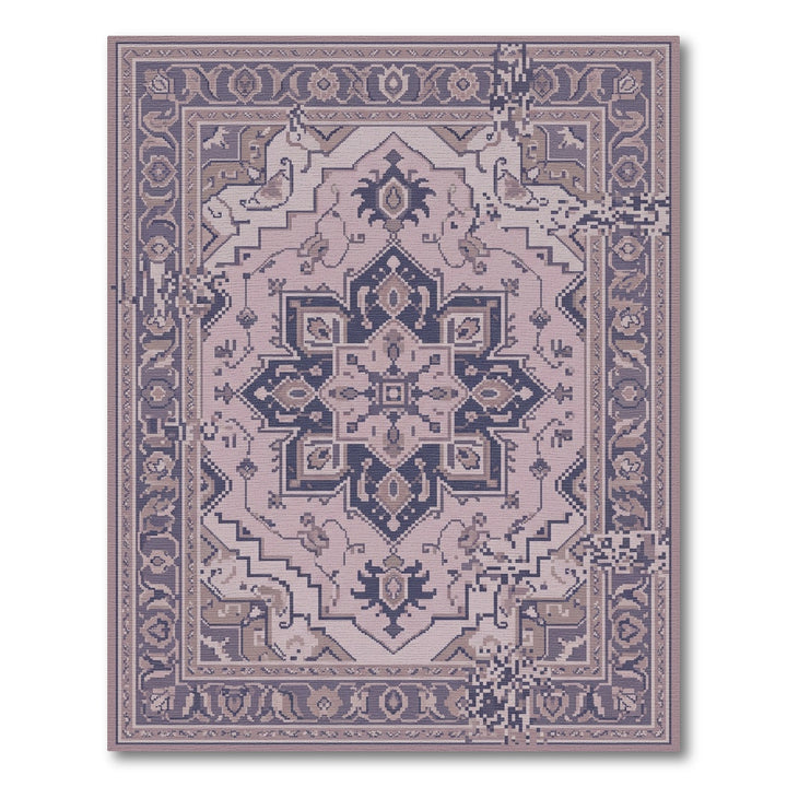Dusty Rose Medallion Floral Intricate Rug