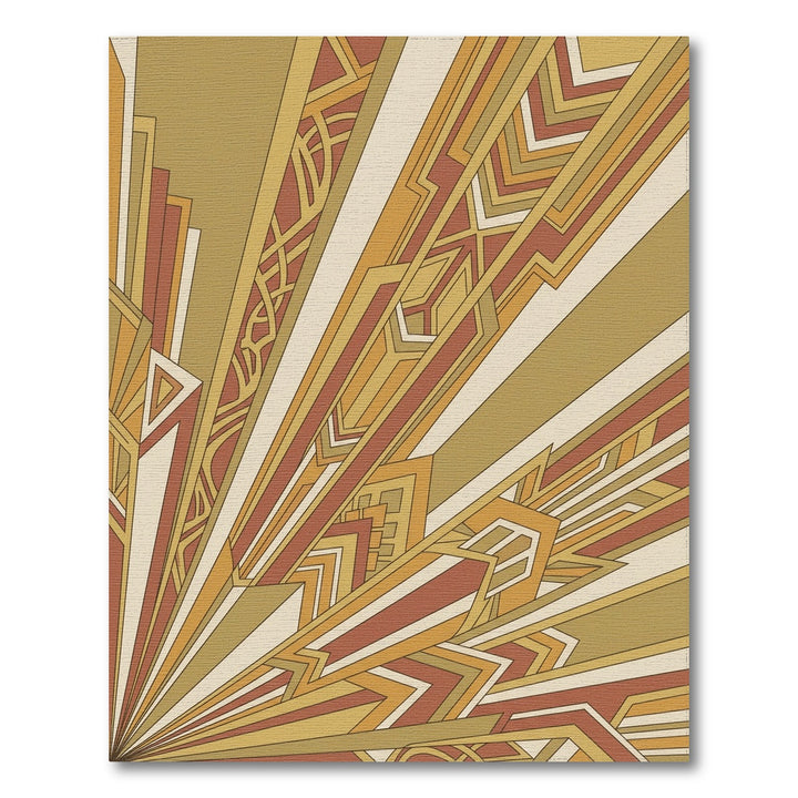 Sunburst Gemstone Geometric Rays Rug
