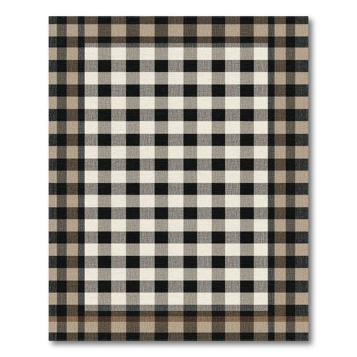 Black White Checkered Area Rug