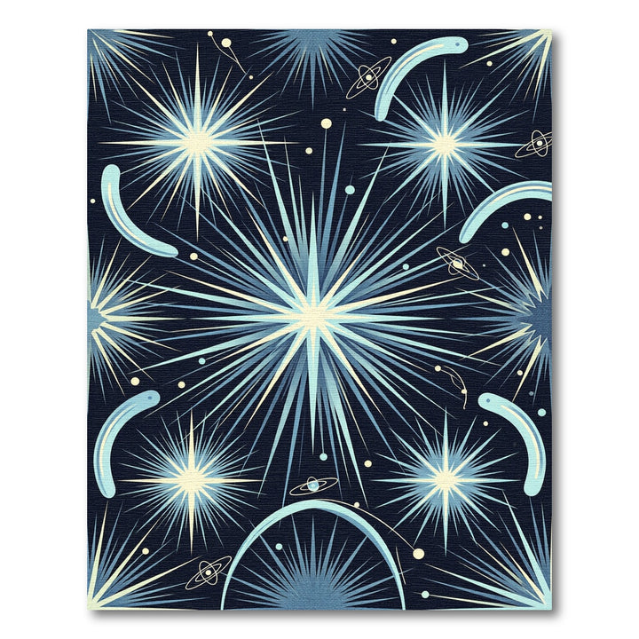 Cosmic Starburst Galaxy Swirls Rug