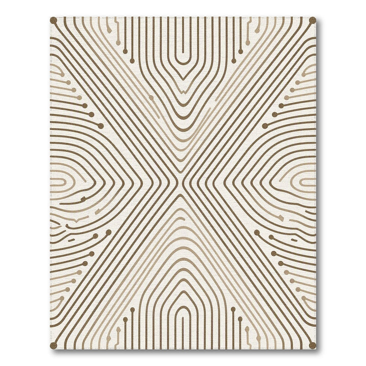 Modern Geometric Brown Area Rug