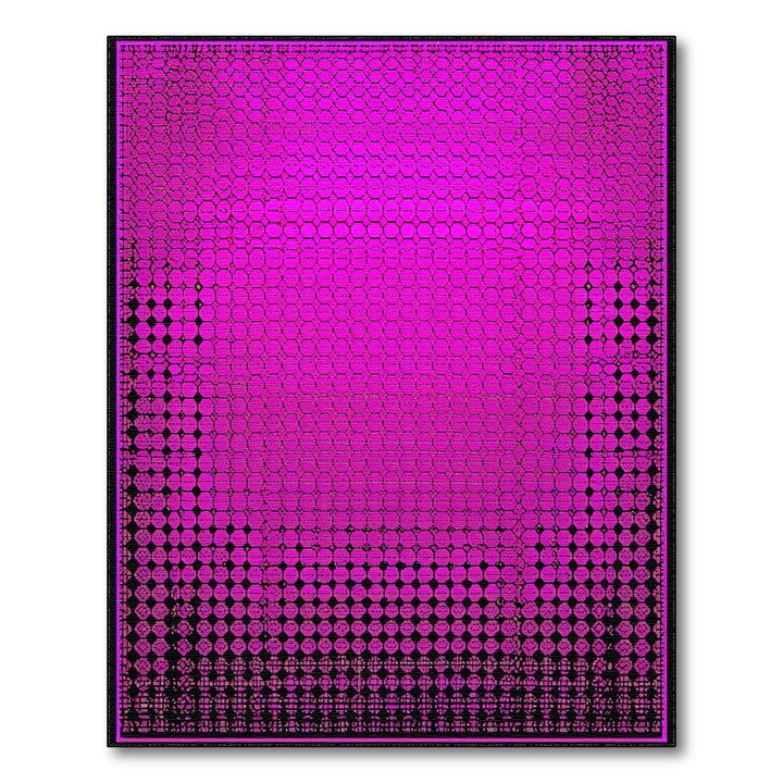 Pink Hexagon Geometric Area Rug
