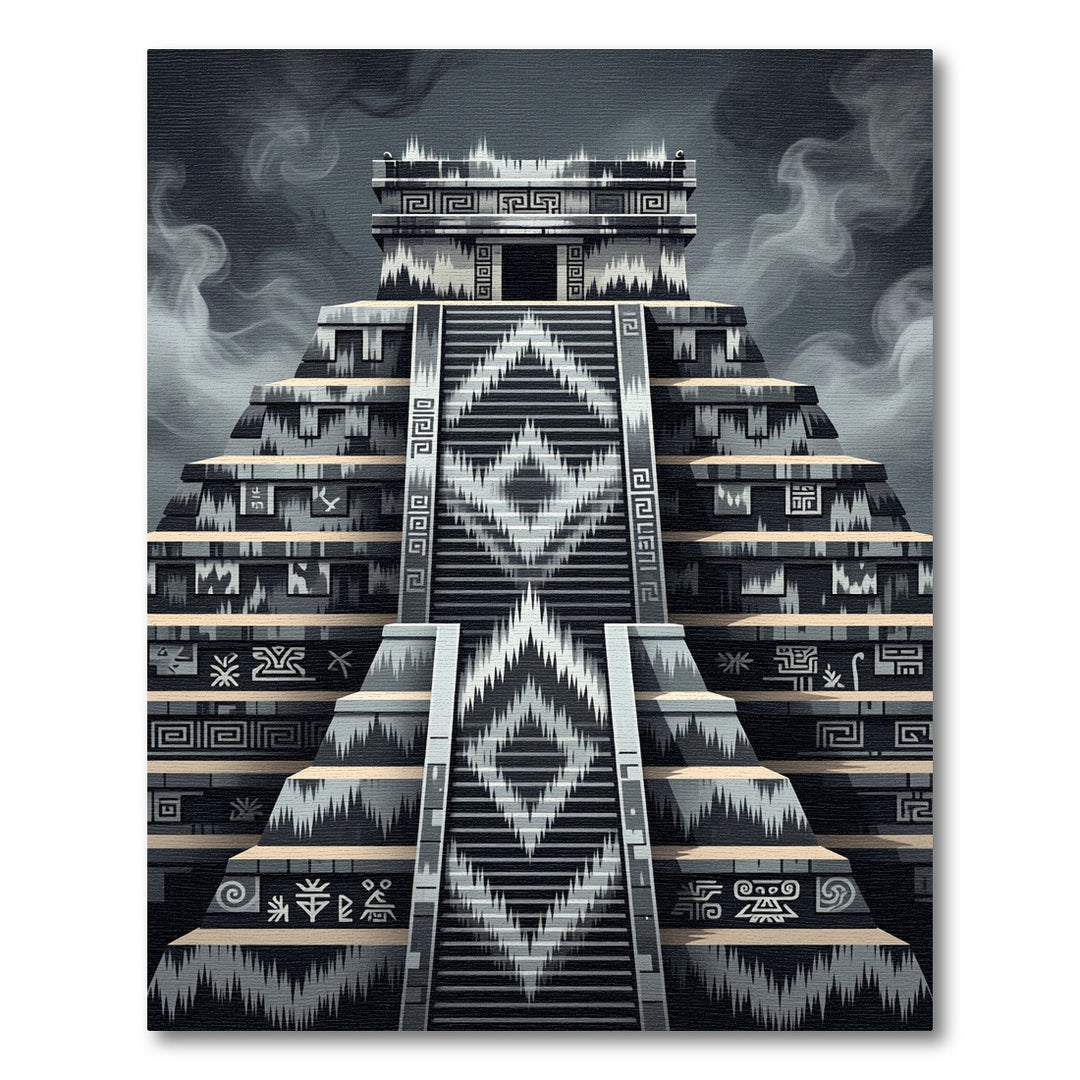 Ancient Mayan Stairway Mystical Rug