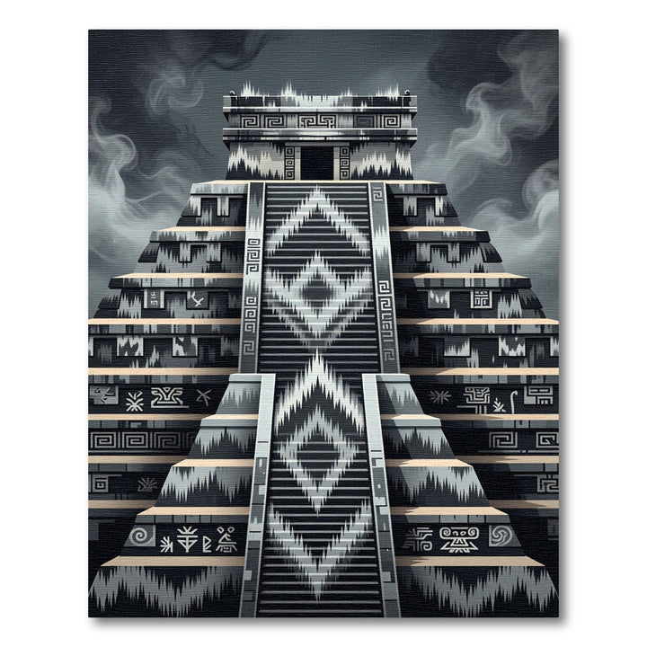 Ancient Mayan Stairway Mystical Rug