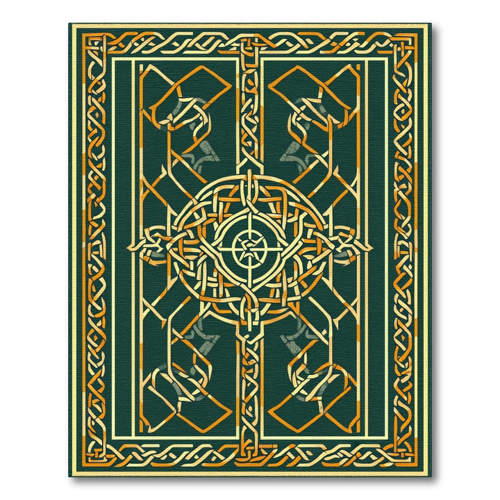 Celtic Knot Green Area Rug