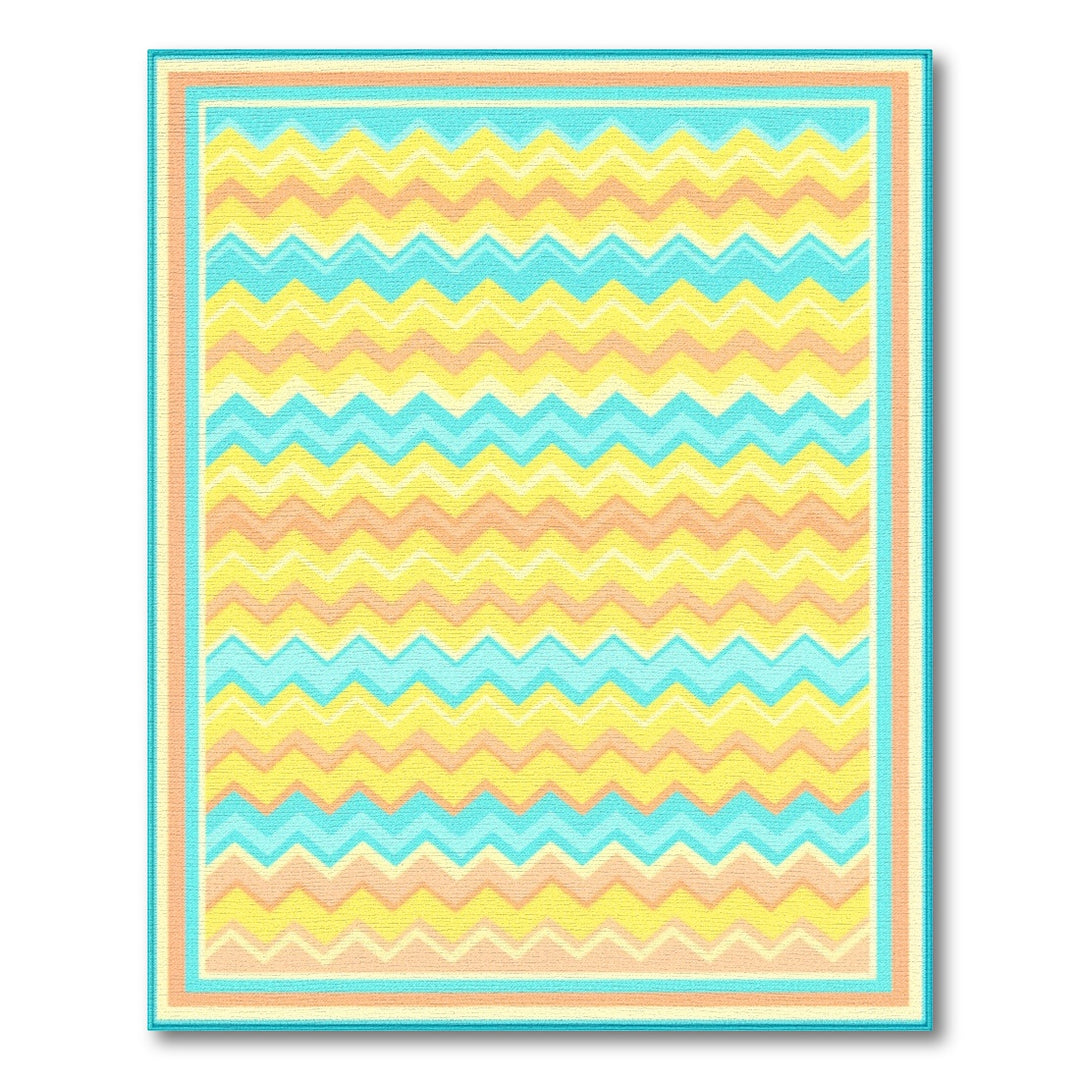 Vibrant Chevron Area Rug