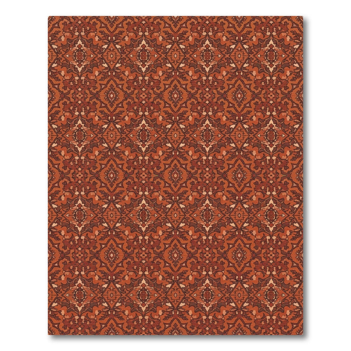 Earthy Terracotta Vintage Medallion Rug