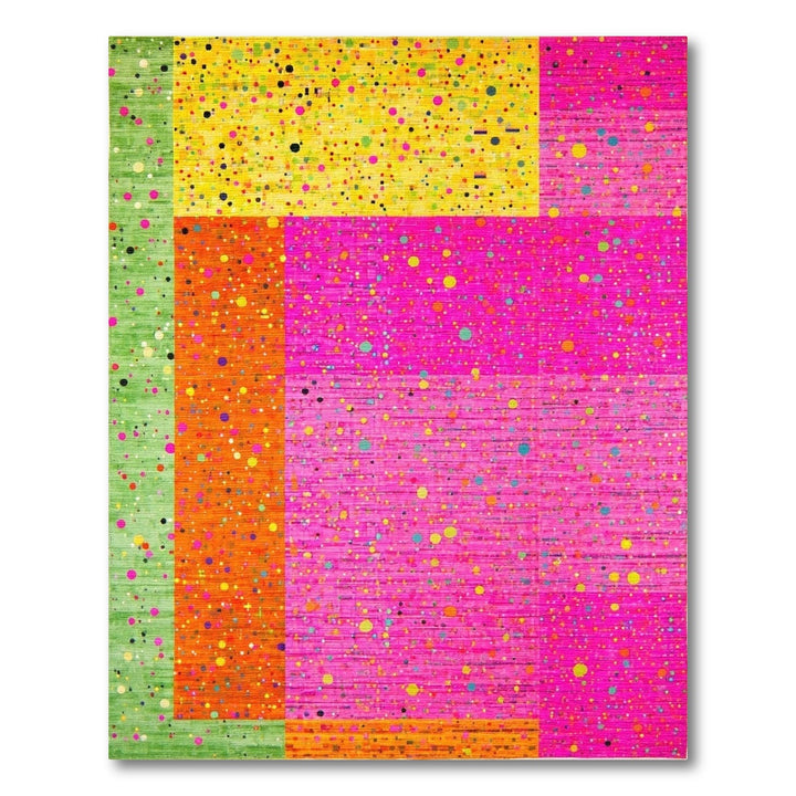 Abstract Area Vibrant Multi-Color Geometric Dot Area Rug