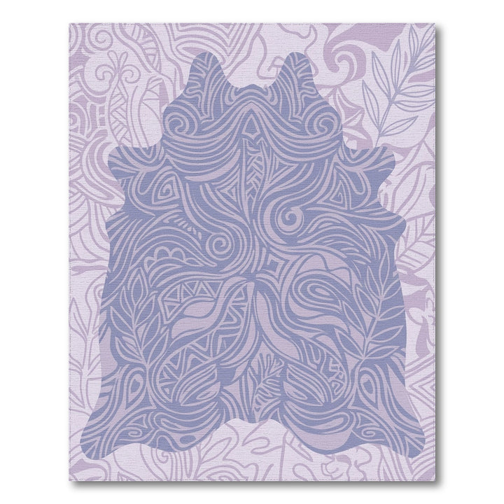 Lavender Swirl Leaf Organic Rug