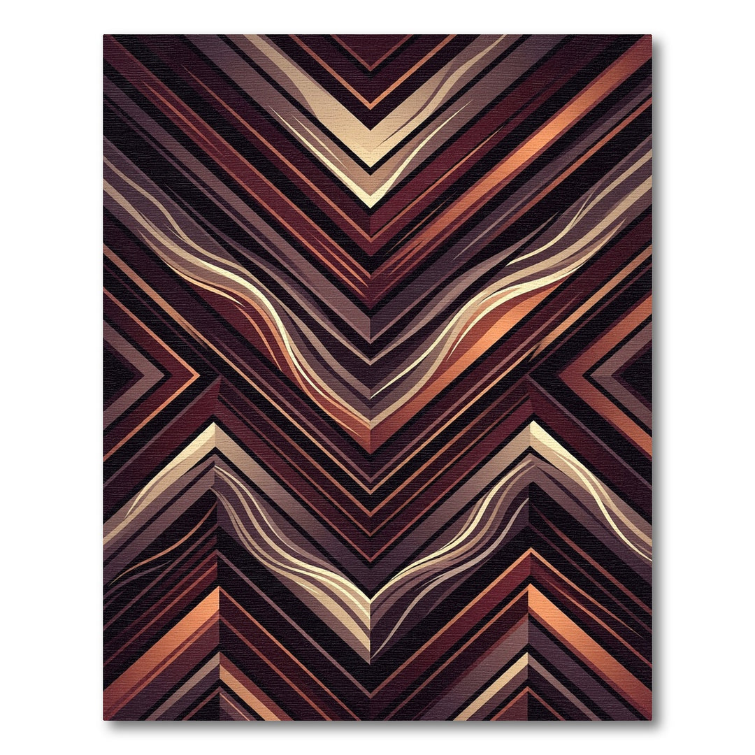Modern Abstract Woven Chevron Rug