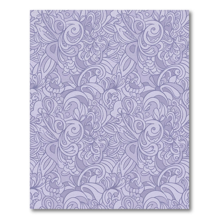 Soft Lavender Flourishing Swirls Rug