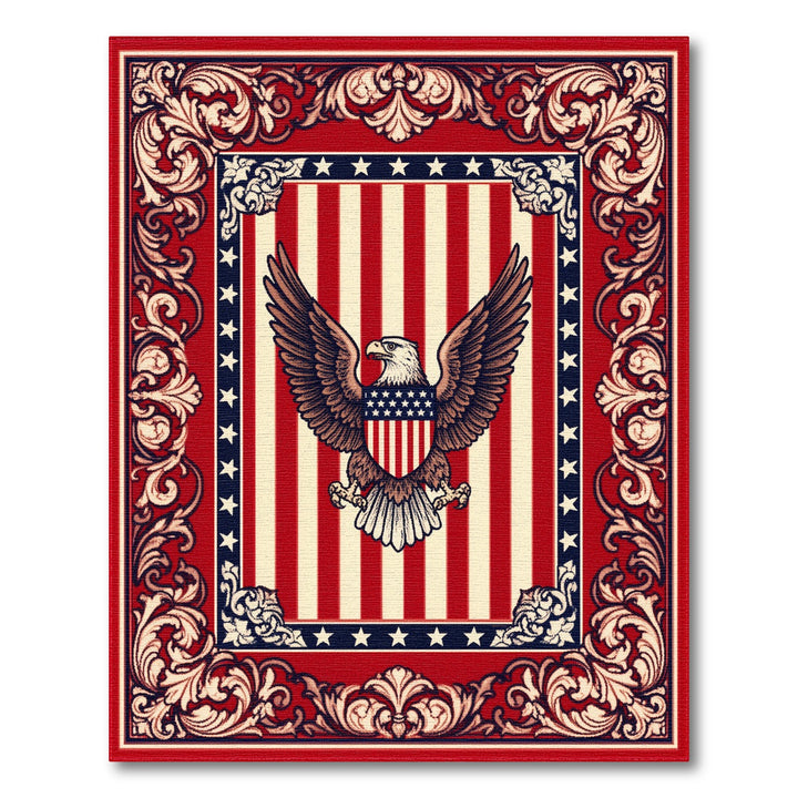 American Eagle Patriotic Red Area Rug