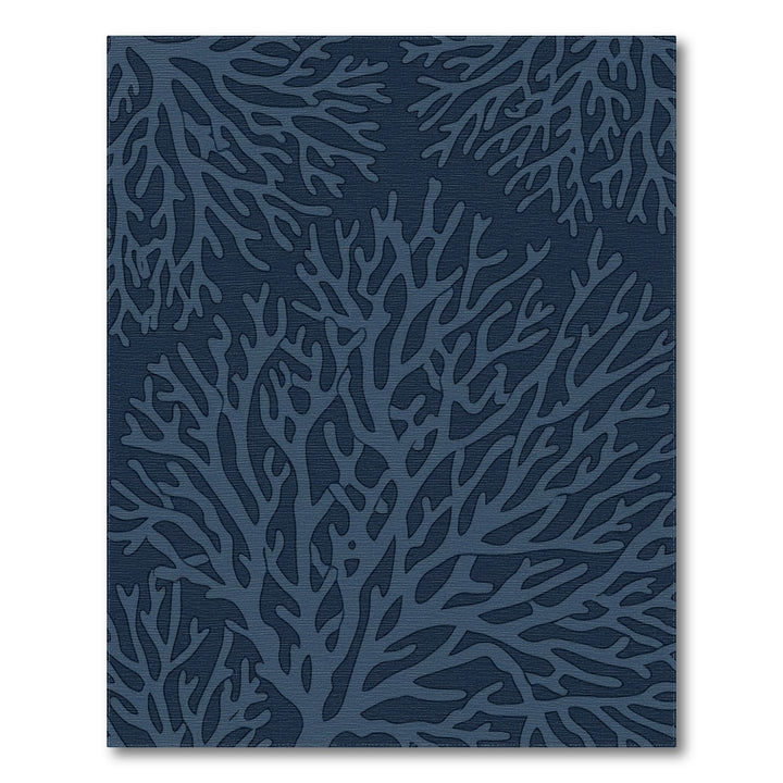 Deep Blue Coral Branch Medley Rug