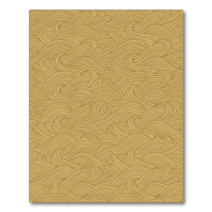 Golden Yellow Wavy Ocean Rug