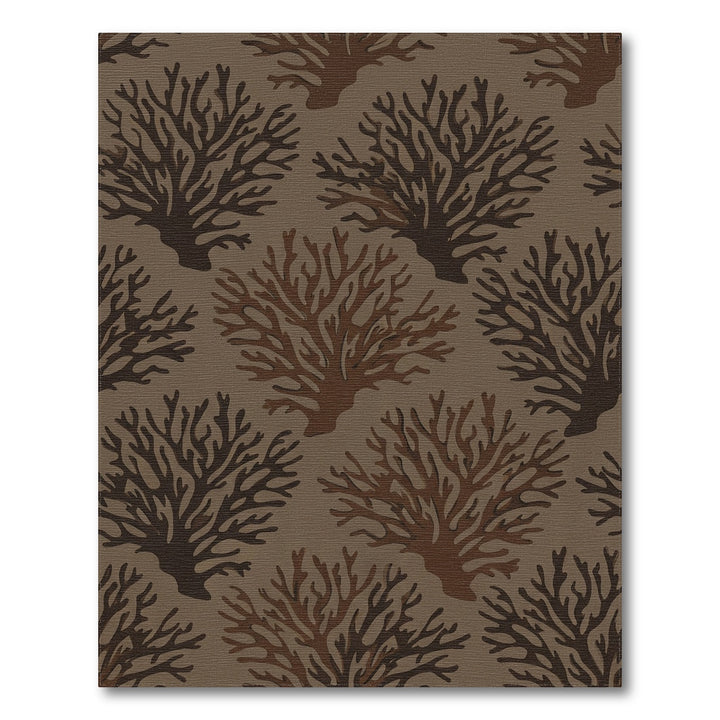 Brown Coral Branch All-Over Rug