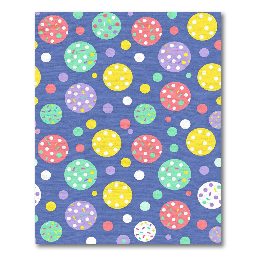 Whimsical Colorful Polka Dot Confetti Rug