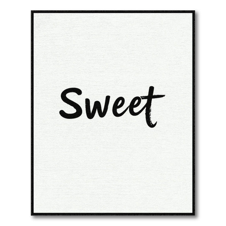 Sweet Black White Area Rug
