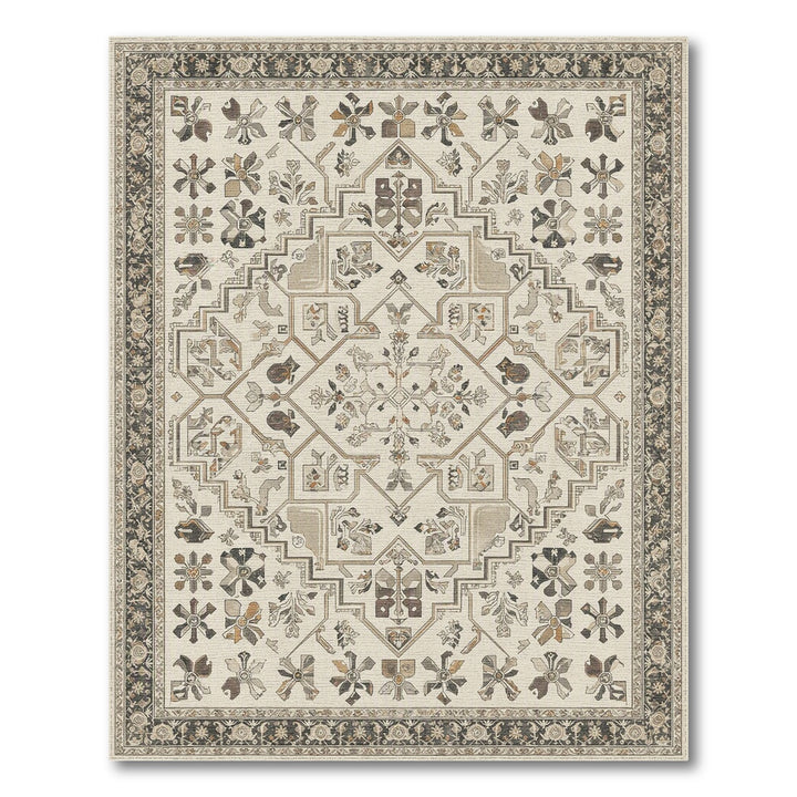 Beige Neutral Traditional Persian Area Rug