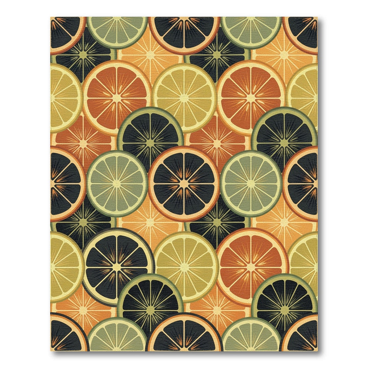 Retro Citrus Slice Medley Rug