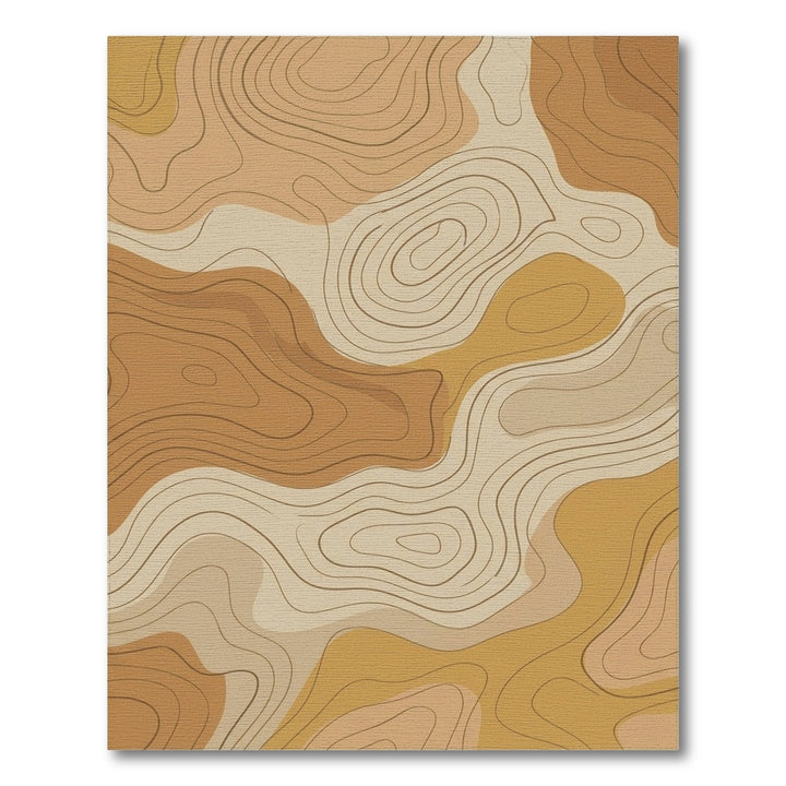 Earthy Tone Contour Abstract Rug