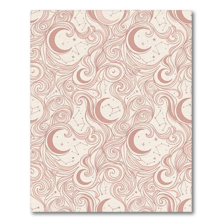 Rose Celestial Swirl Moon Constellation Rug