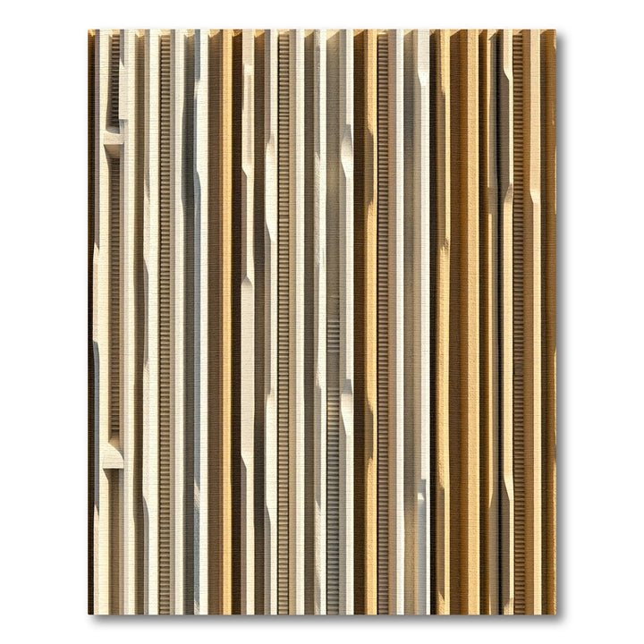 Neutral Textured Vertical Stripe Rug