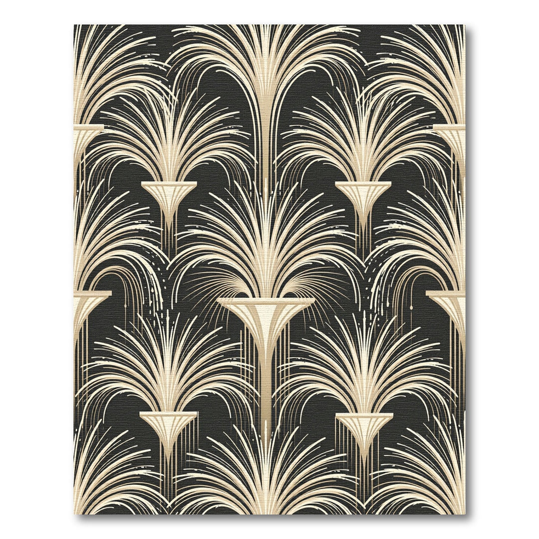 Gold Art Deco Fountain Rug