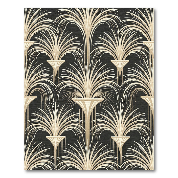 Gold Art Deco Fountain Rug