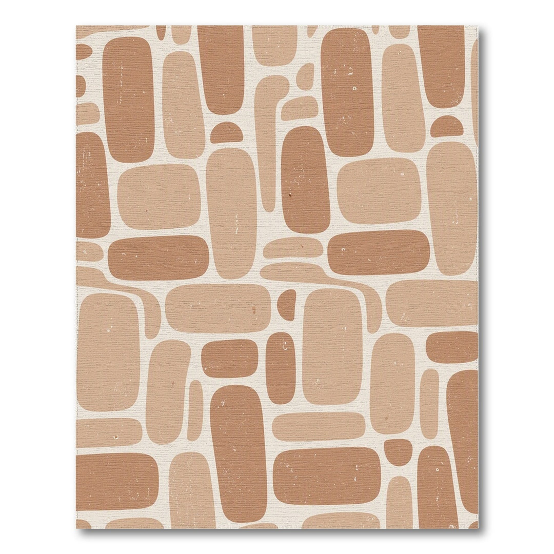 Brown Abstract Geometric Area Rug