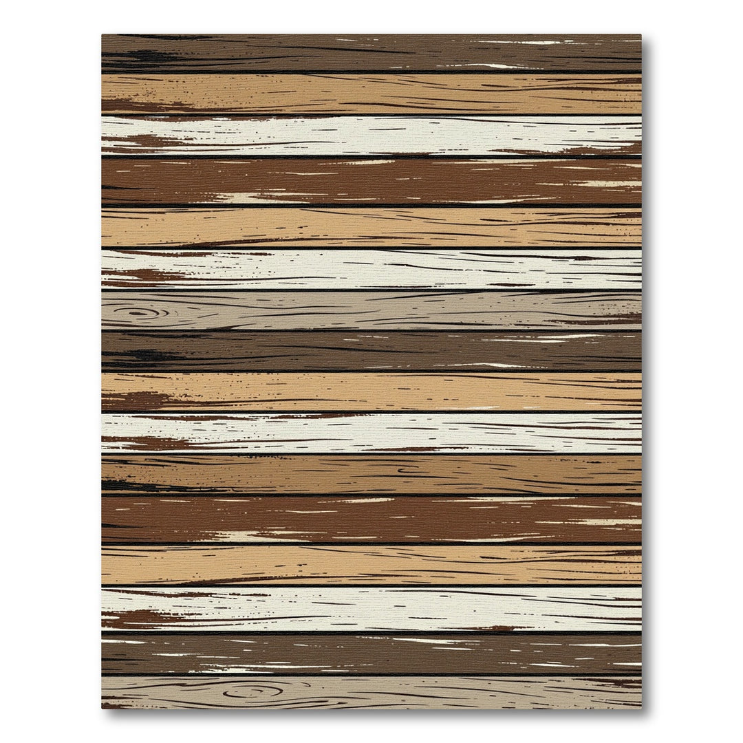 Brown Wooden Plank Texture Rug