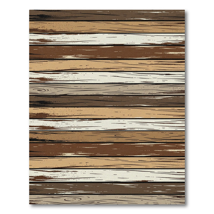 Brown Wooden Plank Texture Rug