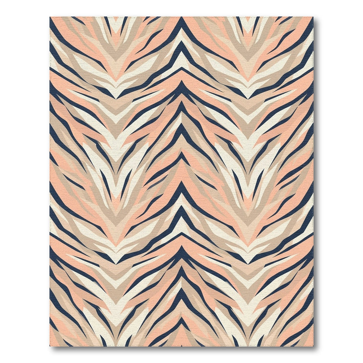Blush Tan Tiger Stripe Chevron Rug
