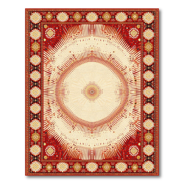 Red Persian Medallion Area Rug