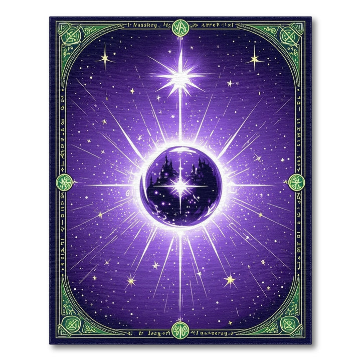 Purple Celestial Castle Starburst Area Rug