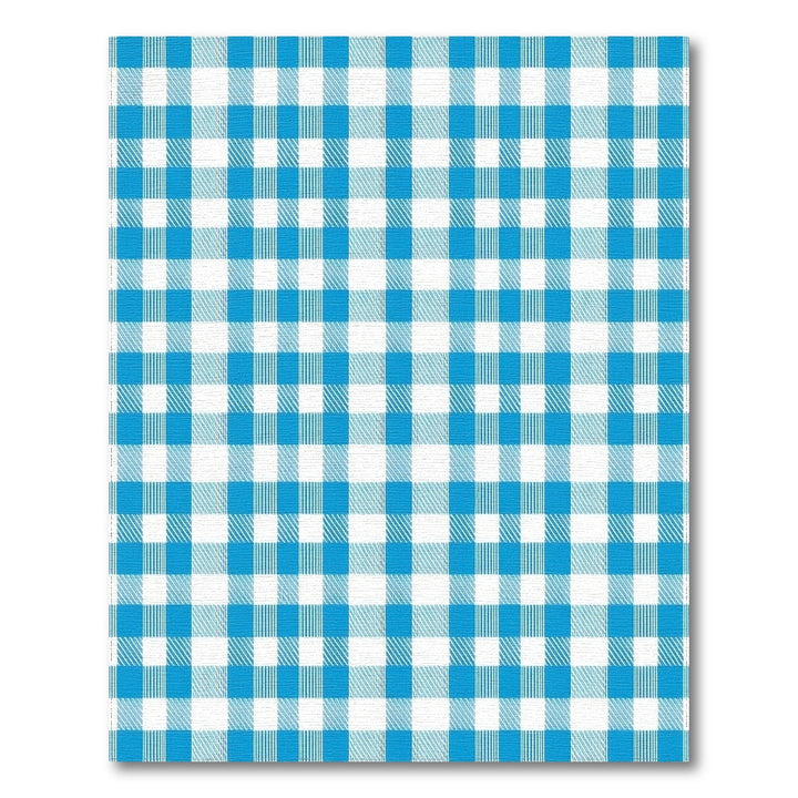 Blue Checkered Washable Blue and Teal Area Rug