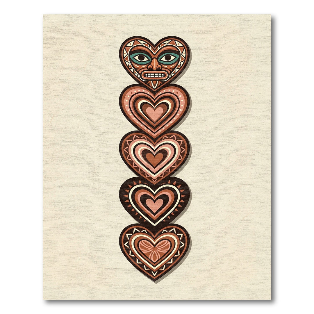 Tribal Heart Totem Area Rug