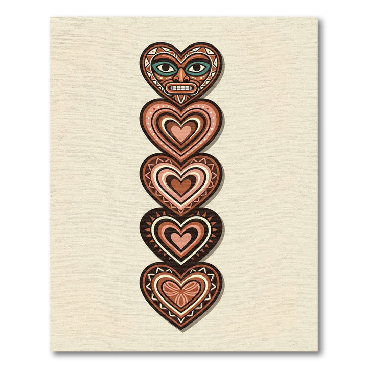 Tribal Heart Totem Area Rug