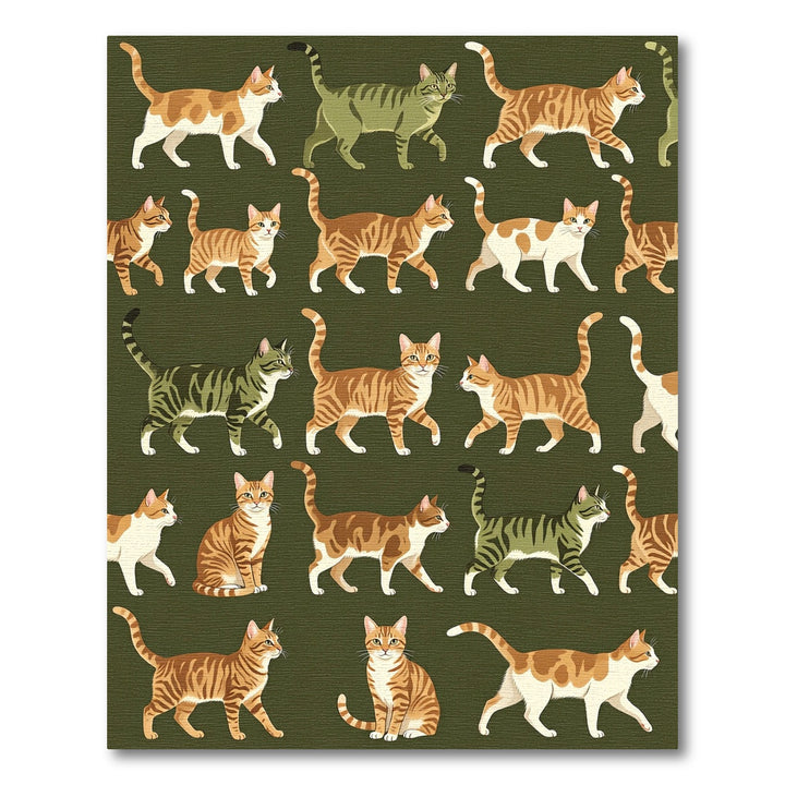 Whimsical Cats In Various Poses Rug