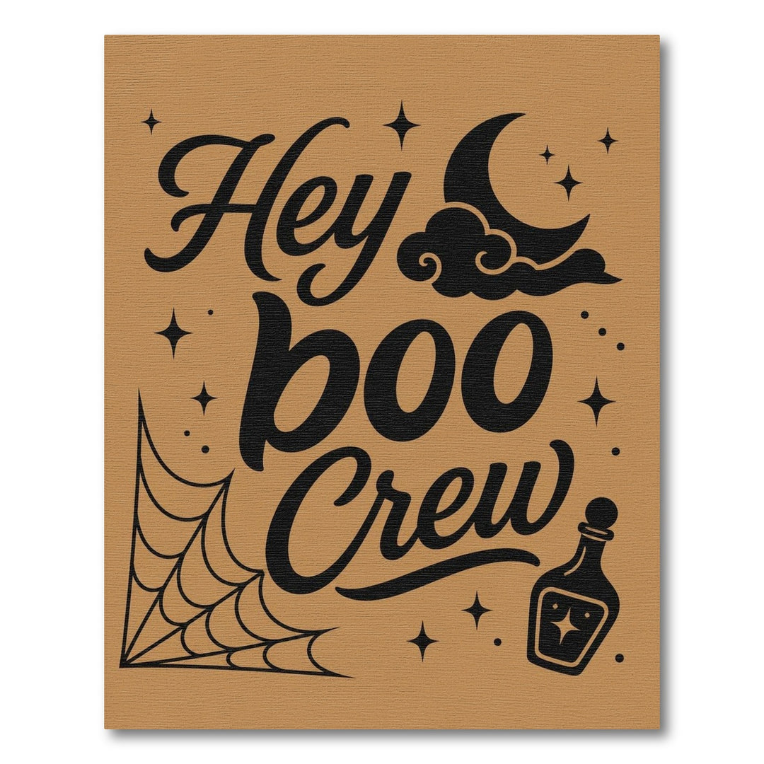 Hey Boo Crew Brown Tan Area Rug